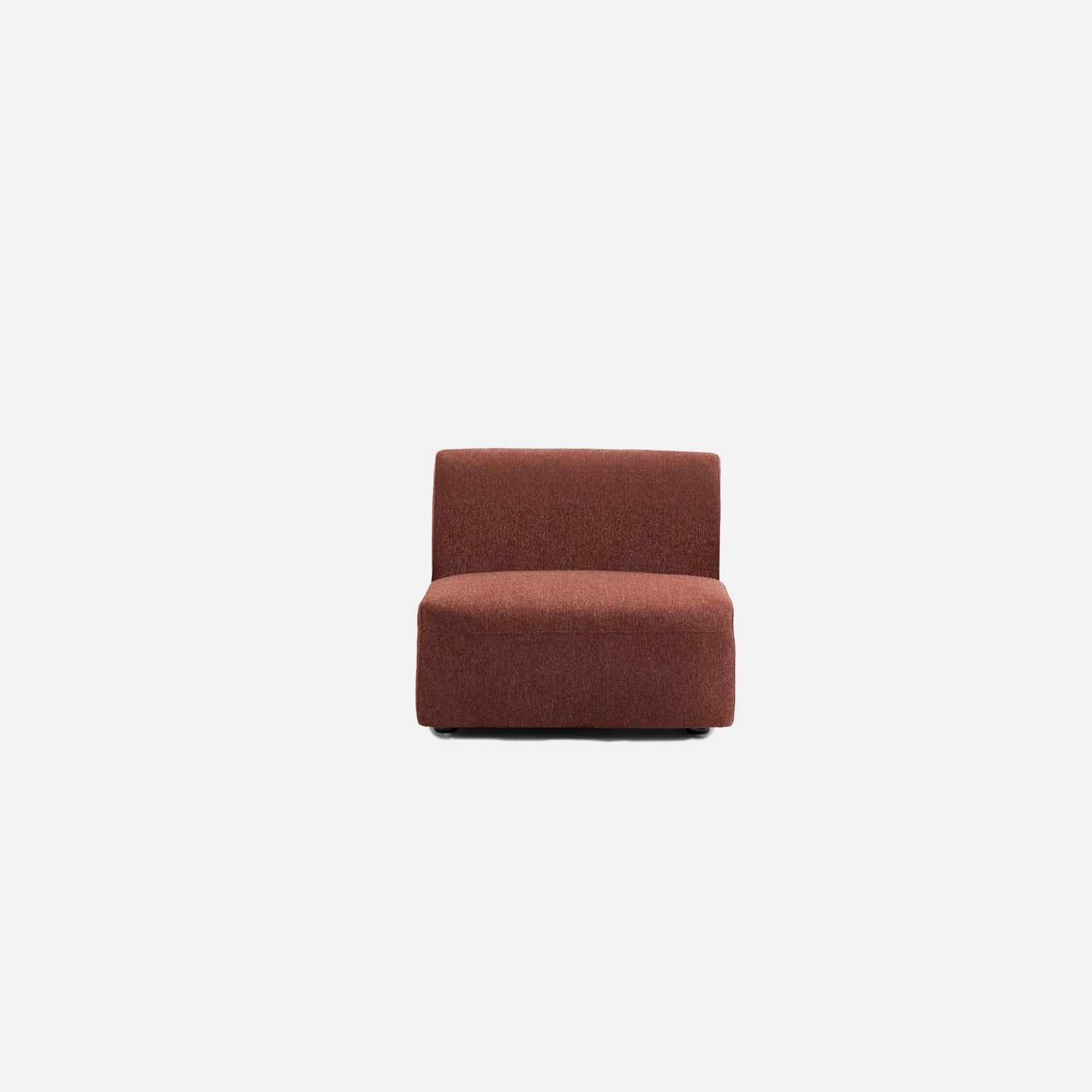 Calvin Single Seat Sofa Chair + Ottoman in Brick - 60% off RRP