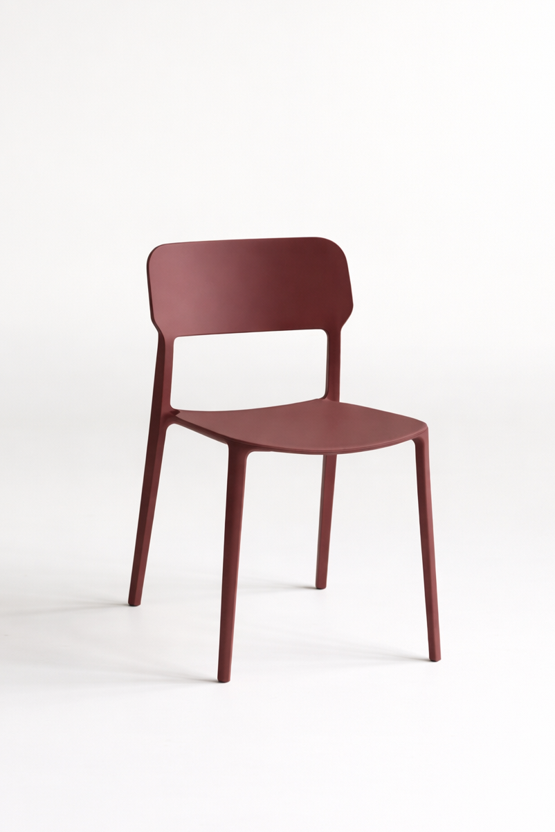 Red chair on a white background