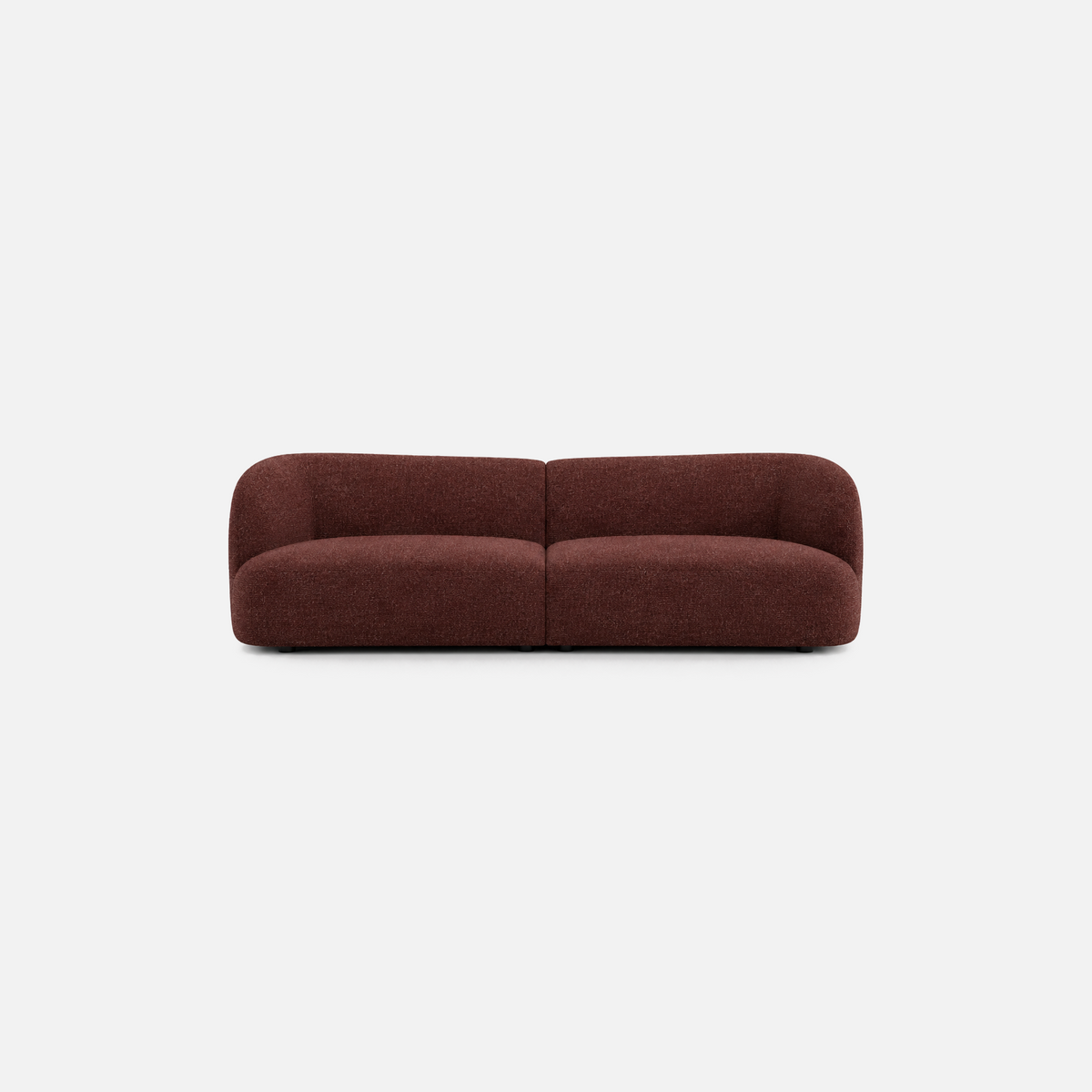 Calvin Sofa in Rove brick, two-seat configuration