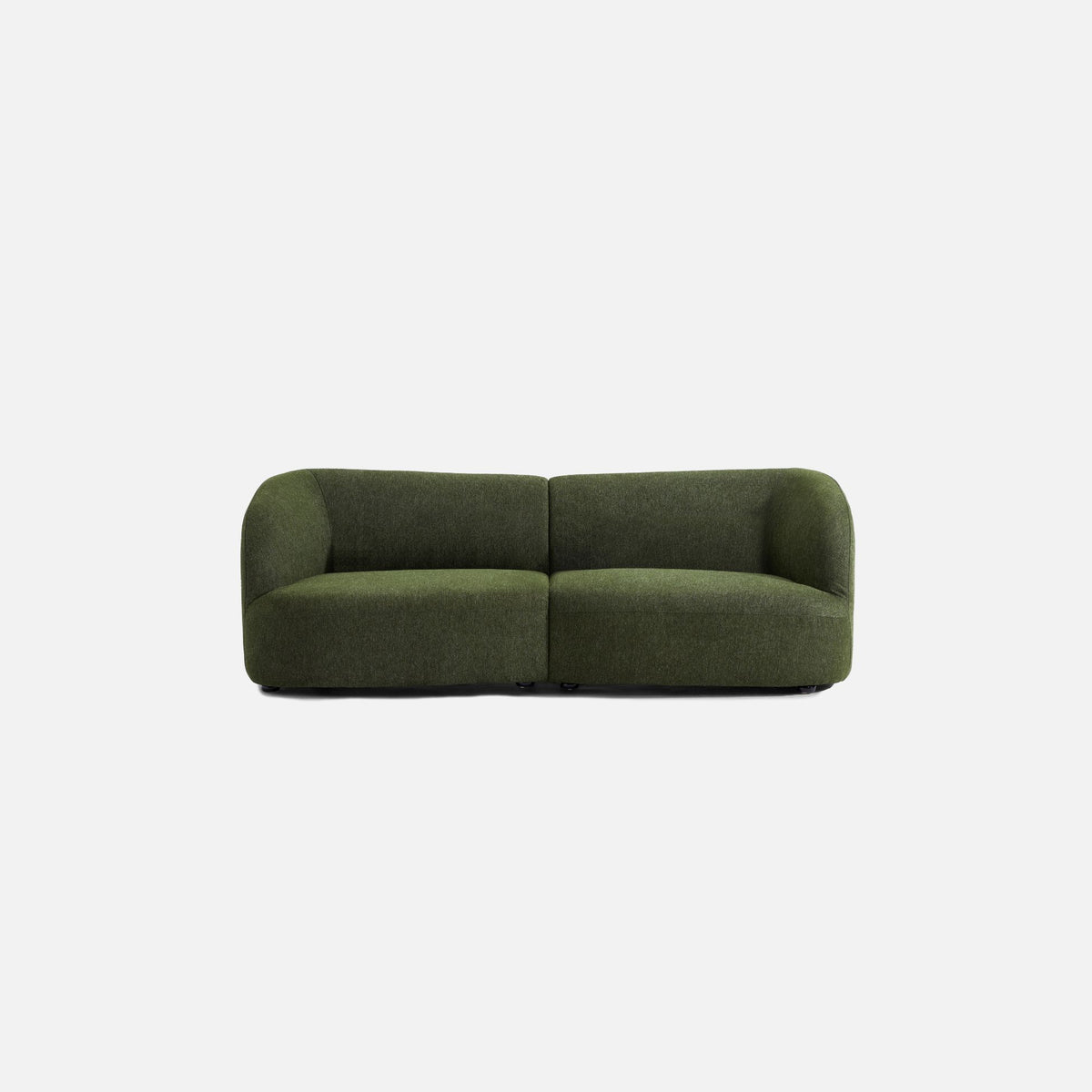 Calvin Sofa in Rove olive, two-seat configuration