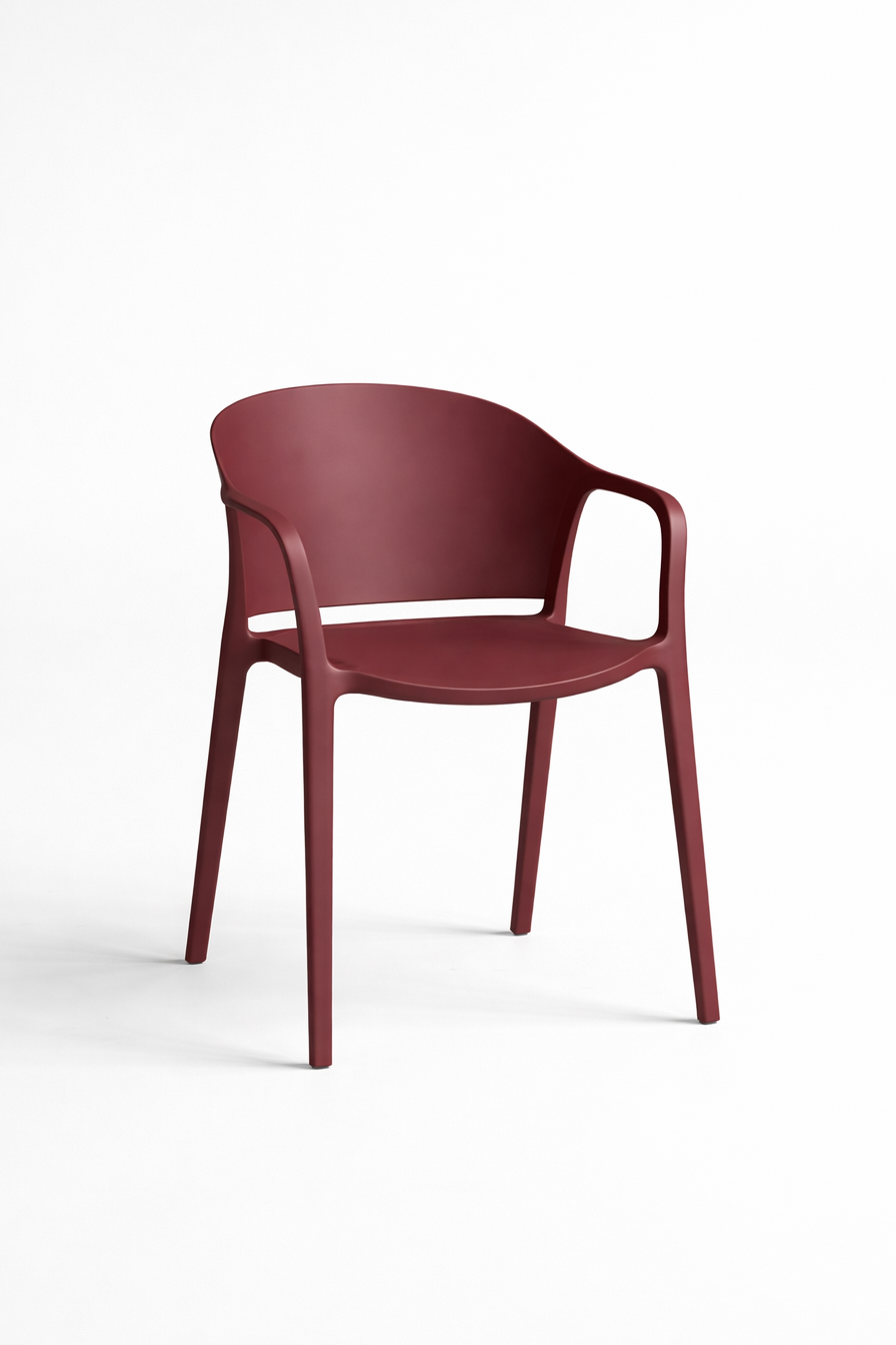 Red chair on a white background