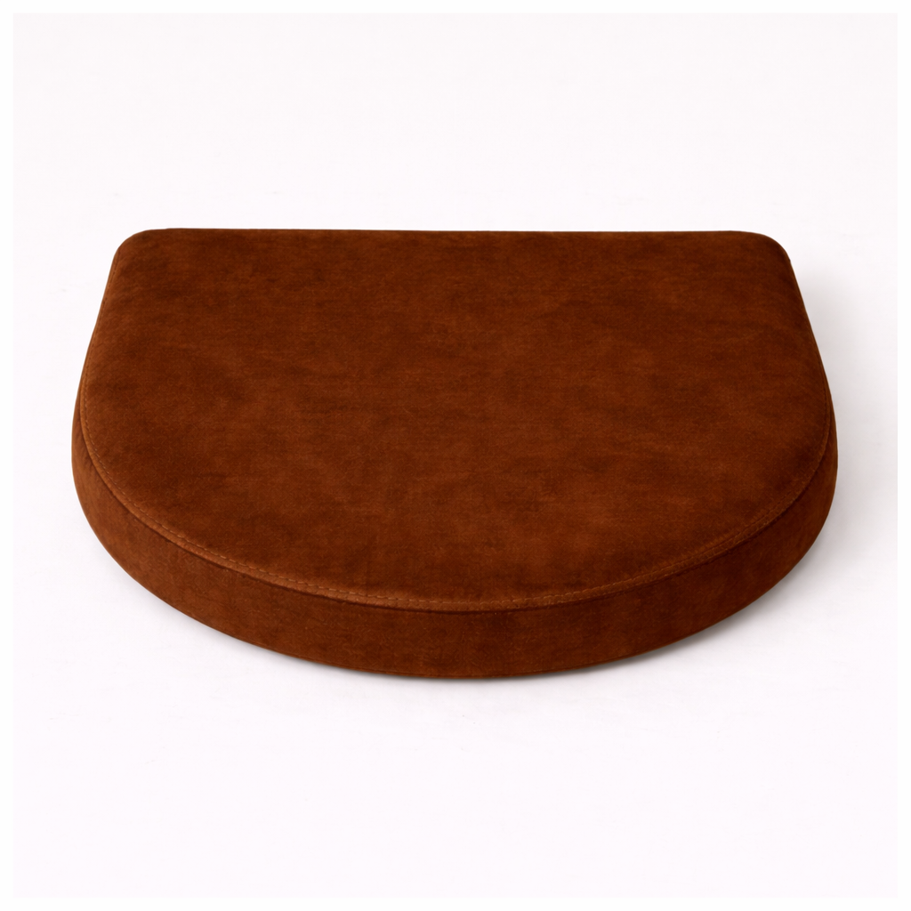 Carla Seat Cushion in  Electra Velvet Rust