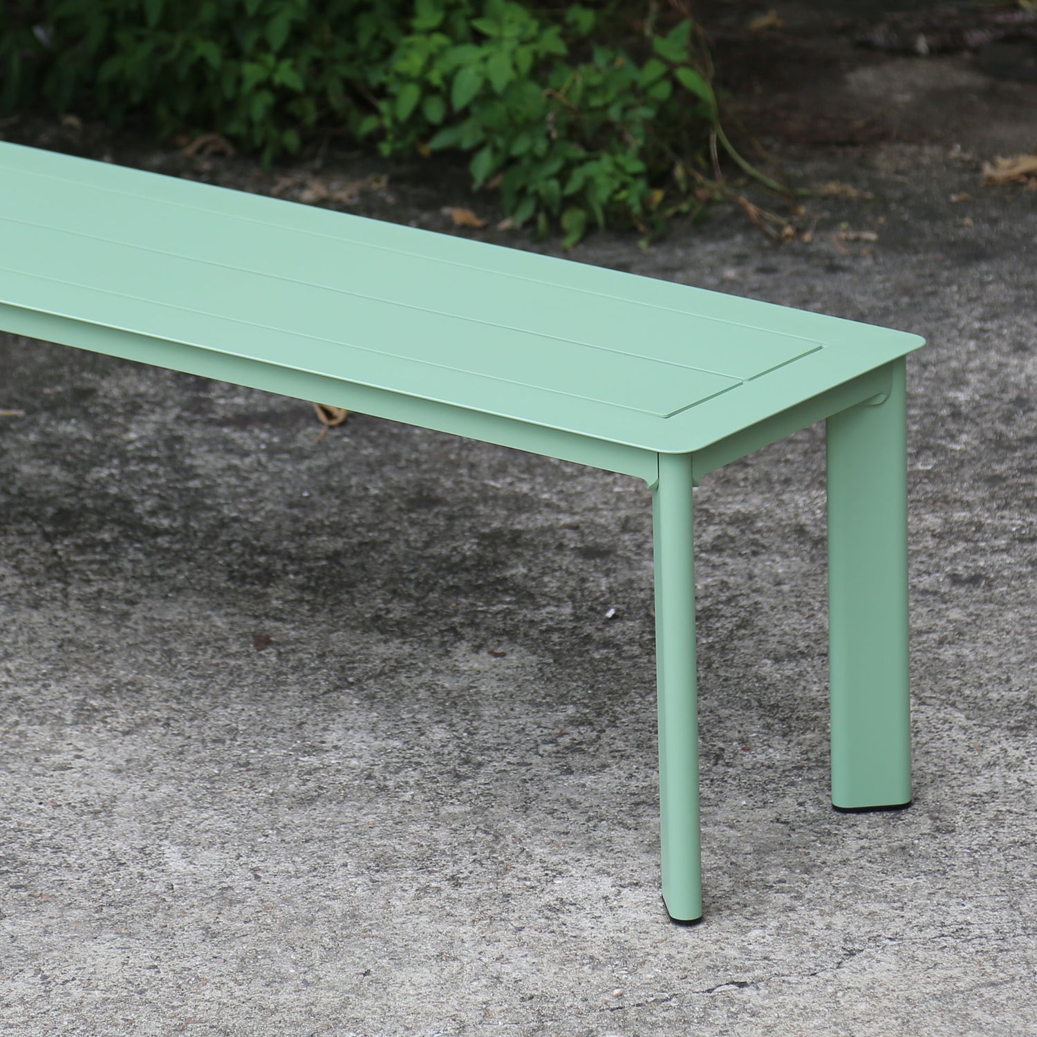 Stylish eucalypt outdoor bench with slim, contemporary profile