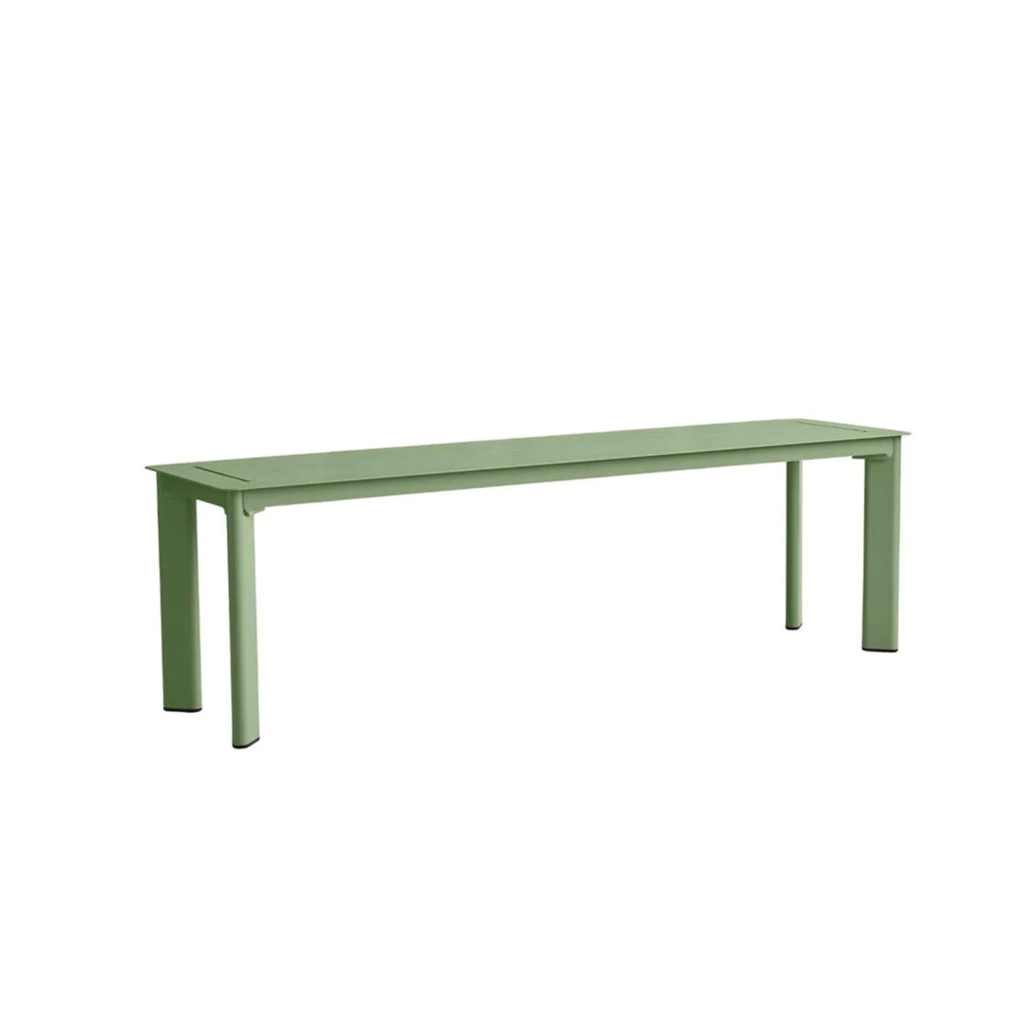 Deep etched stylish eucalypt outdoor bench with slim, contemporary profile