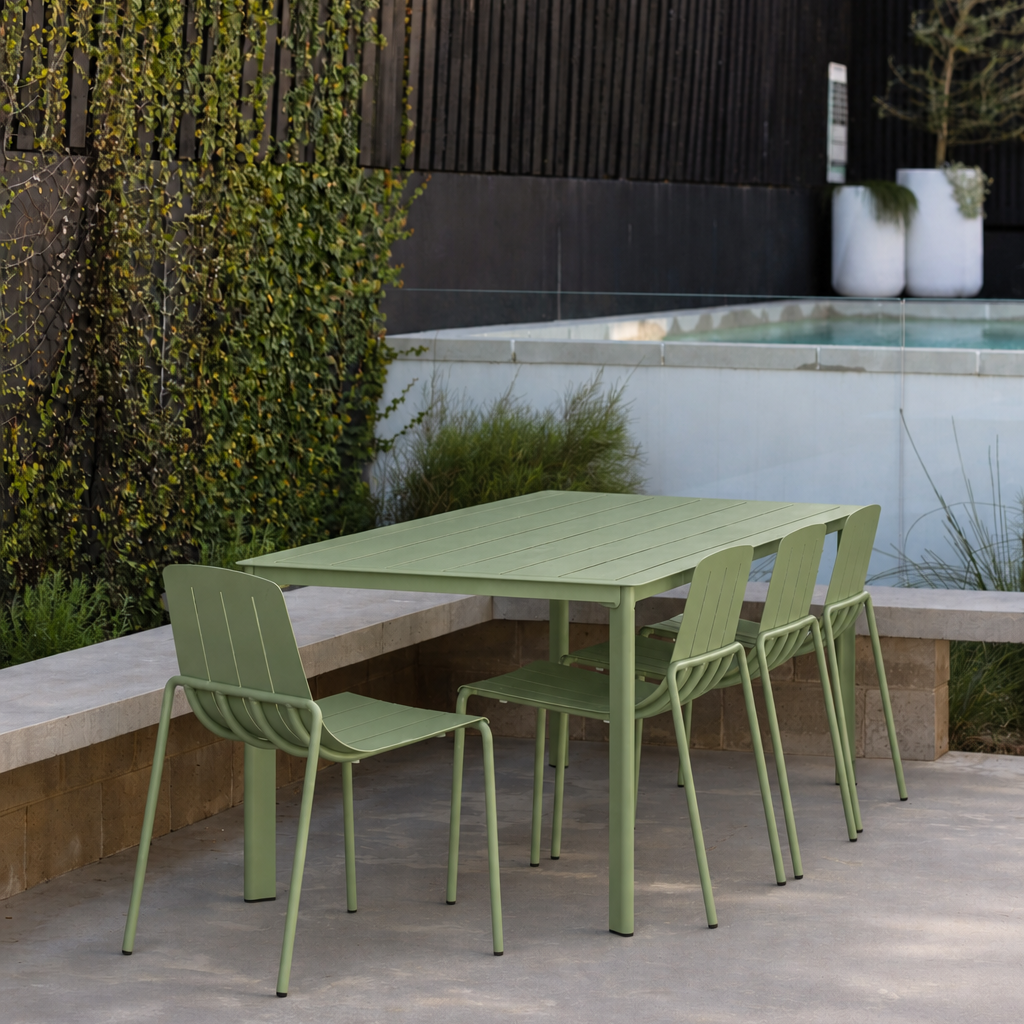 Estelle + Remy | 8 Seat Dining Set in Matcha
