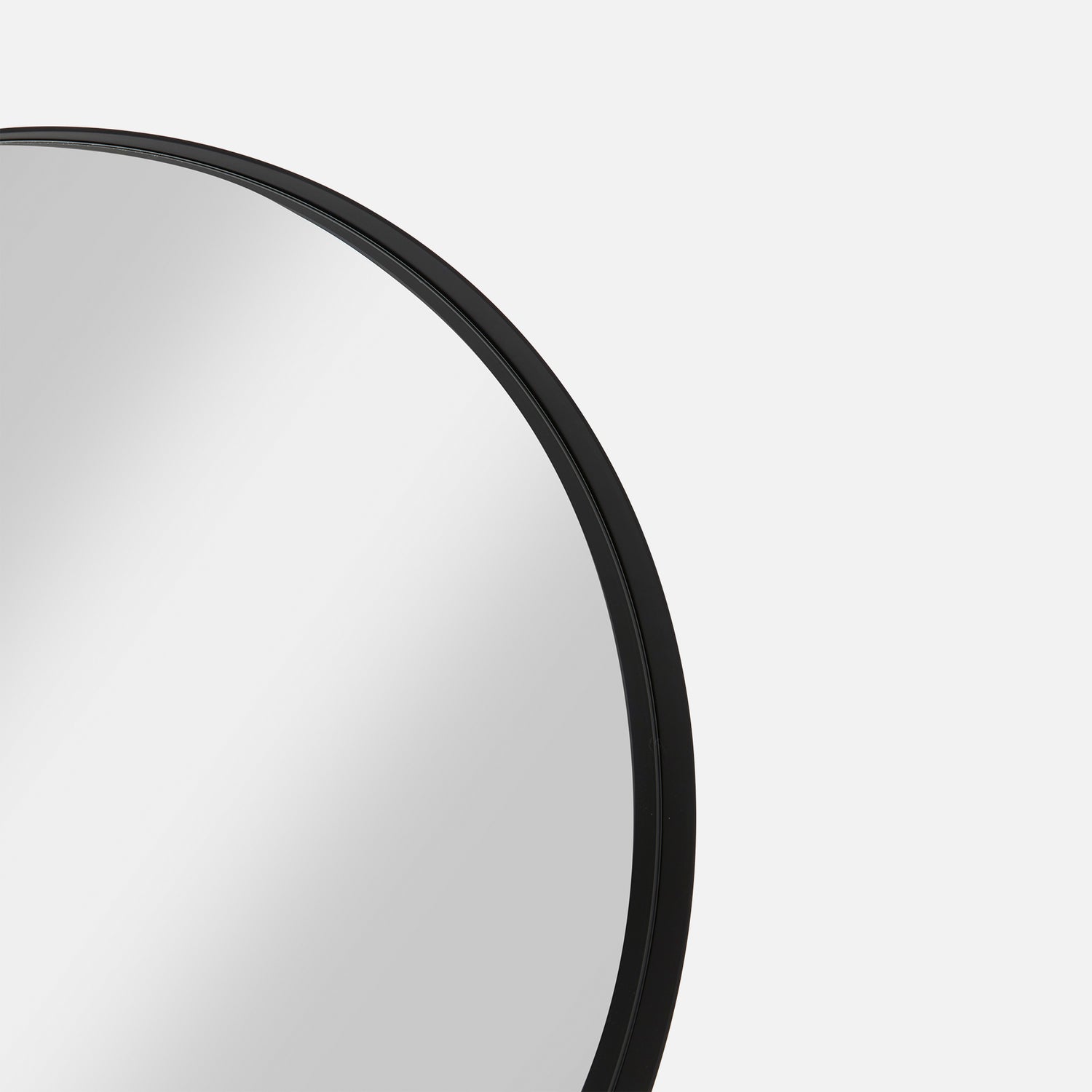 Bobbi Round Mirror in Black