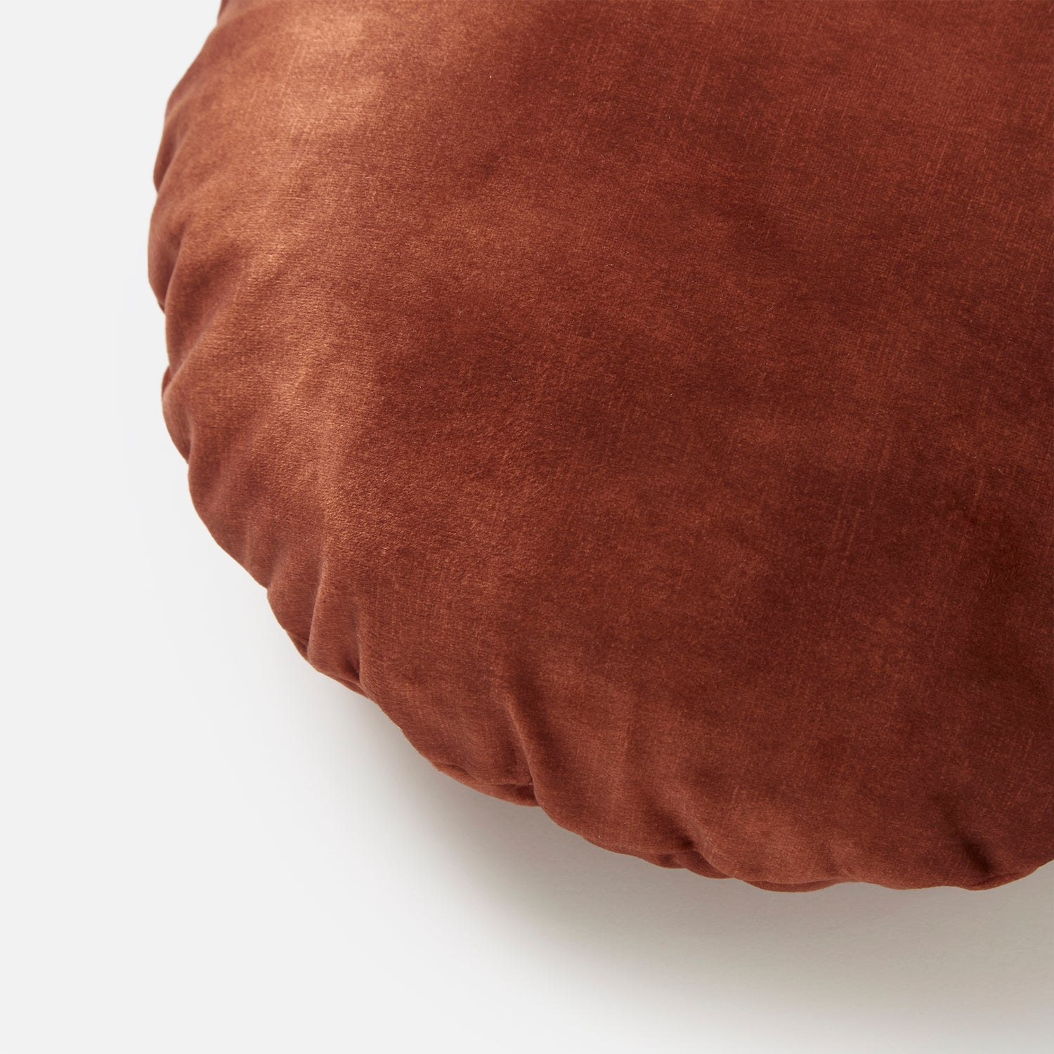 Electra Velvet Round Cushion Cover – Rust