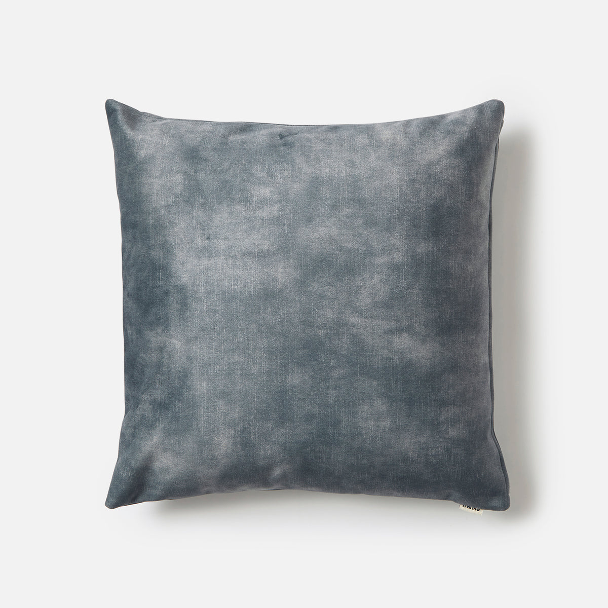 Electra Square Cushion in aqua velvet shown front-on
