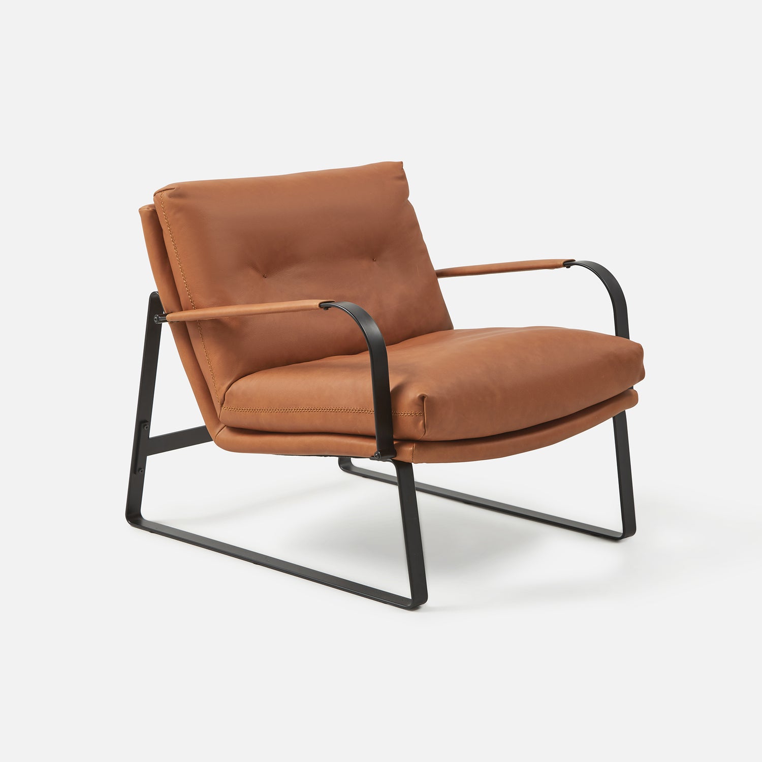 Jethro Leather Armchair in Cognac