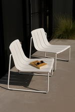 White occasional powder coated chairs