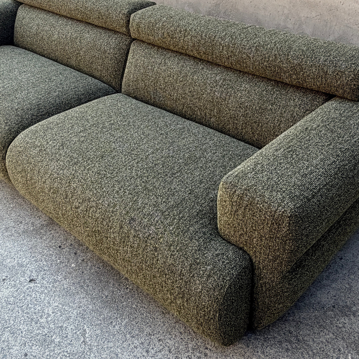 Green Boucle Sofa