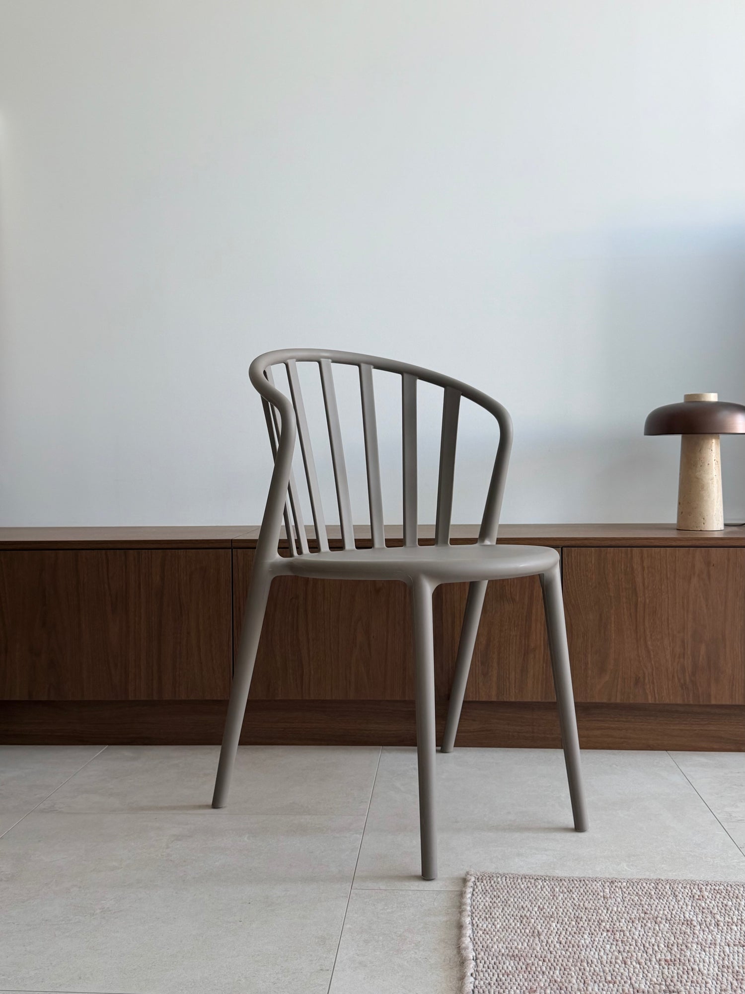 Cleo Stackable Spindle Chair in Driftwood