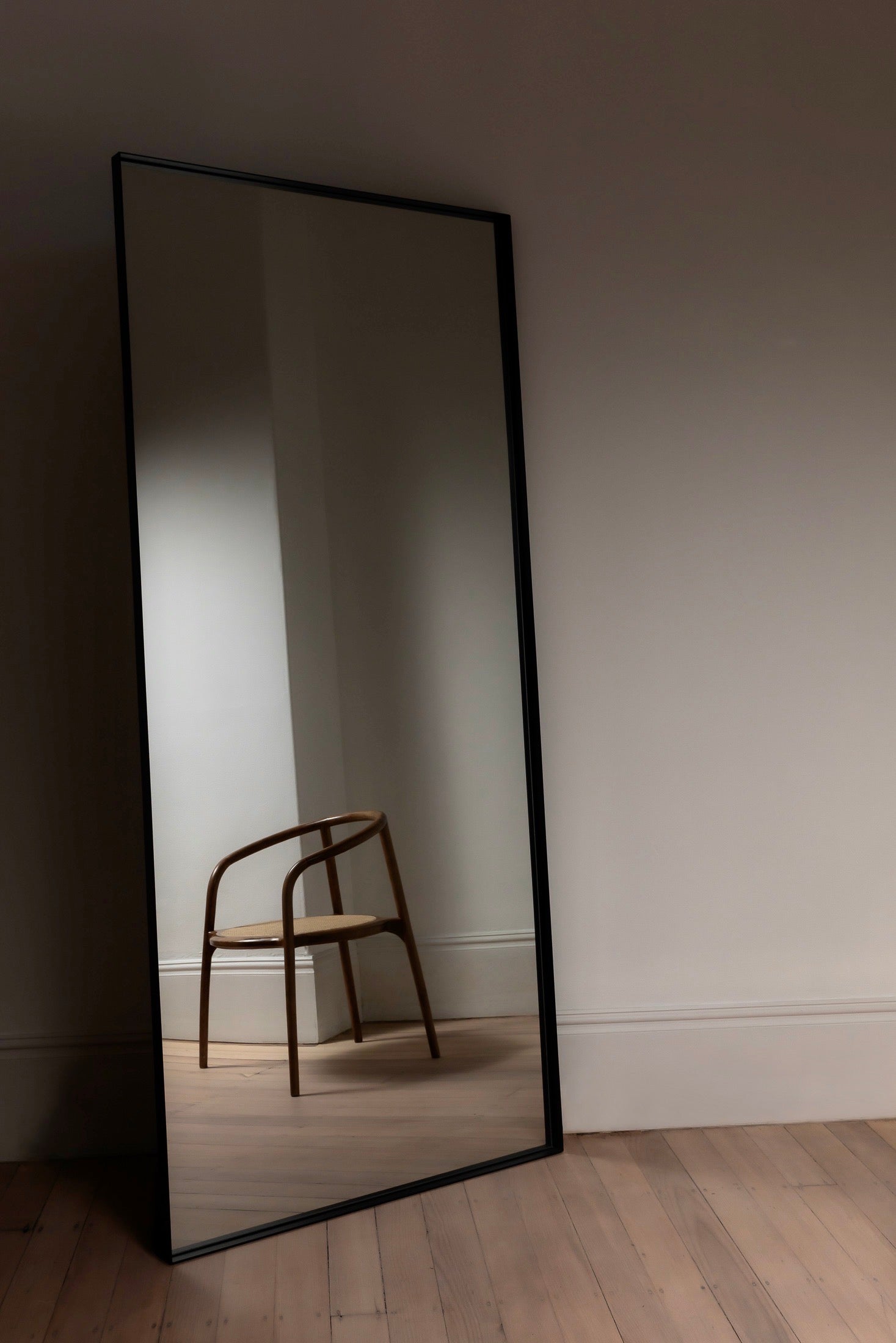 Luca Oversized Mirror in Black