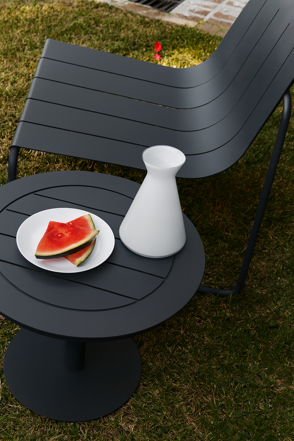 Carmen Outdoor Side Table in Charcoal