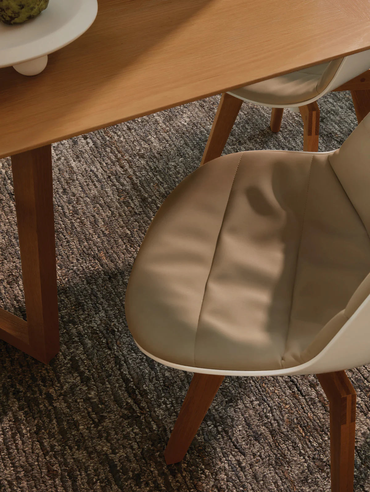Handwoven Peru Rug featuring charcoal flecked finish – durable wool and jute composition