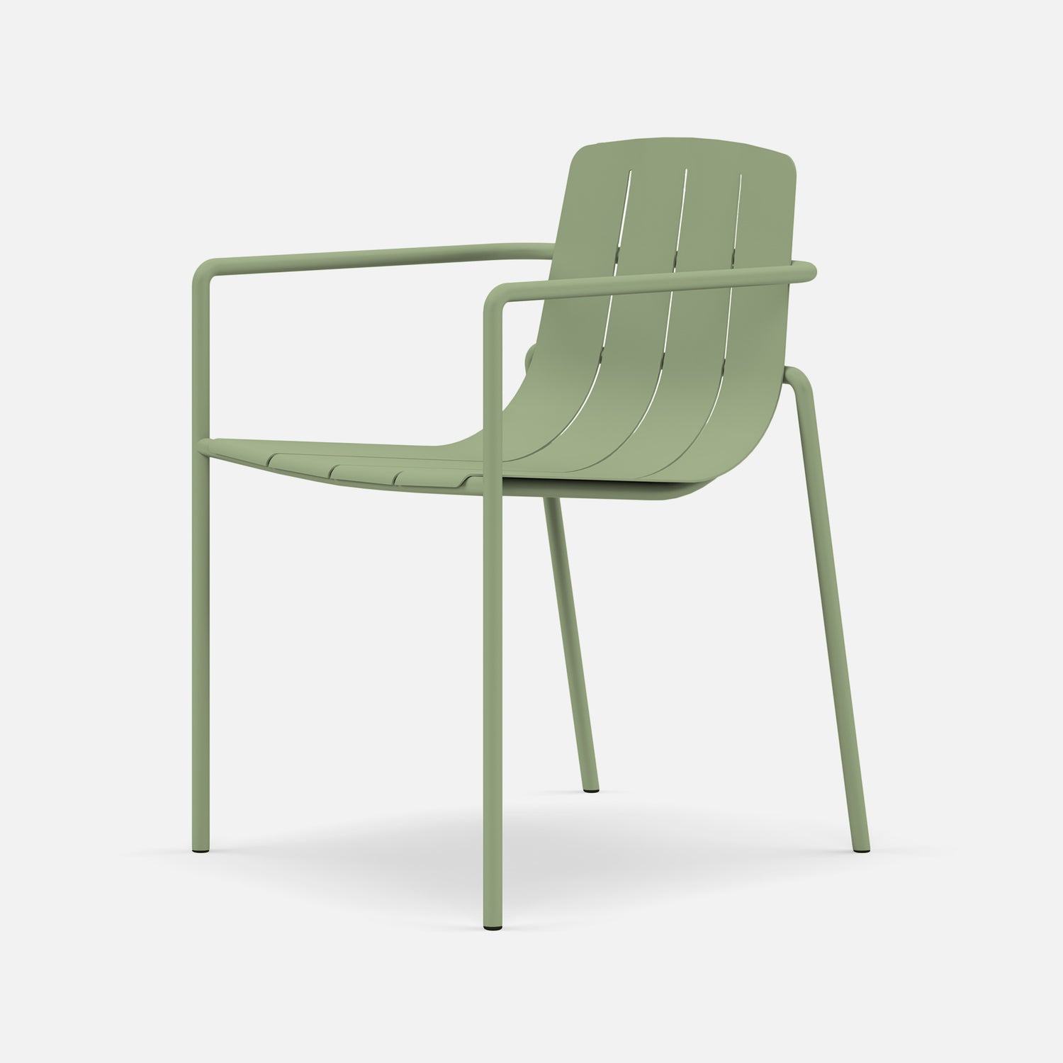 Remy Outdoor Dining Armchair in eucalypt green, deep-etched product image