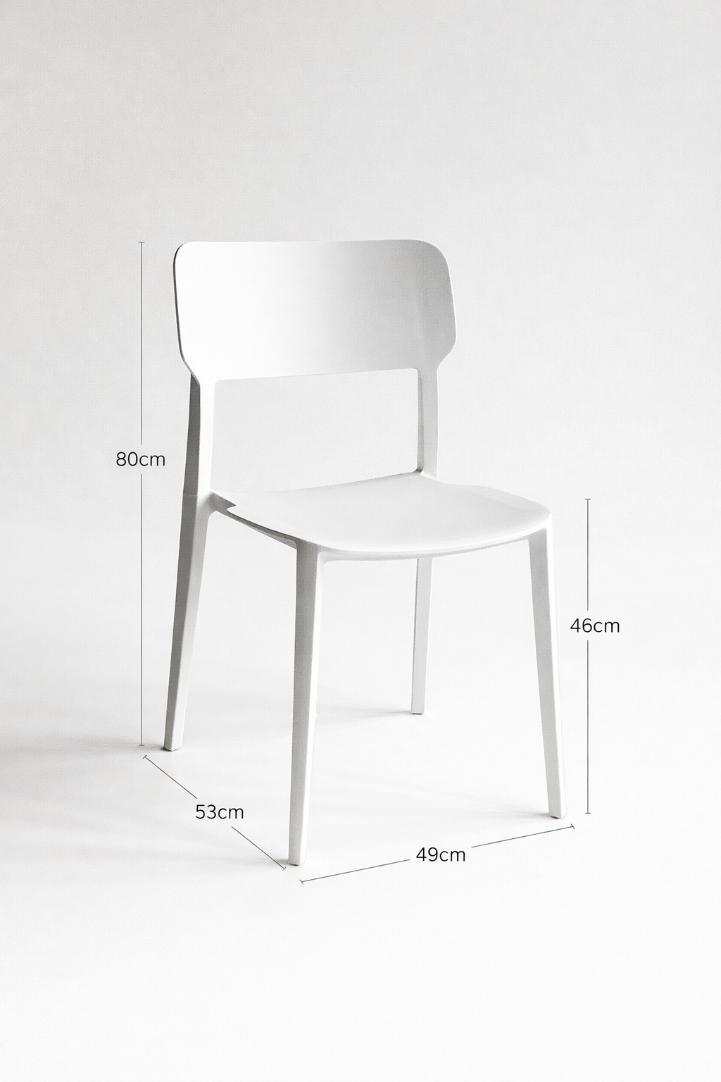 Alex Stacking Chair in White - 50% OFF RRP