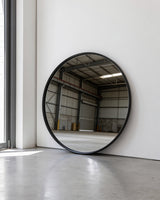 Bobbi Round Mirror in Black