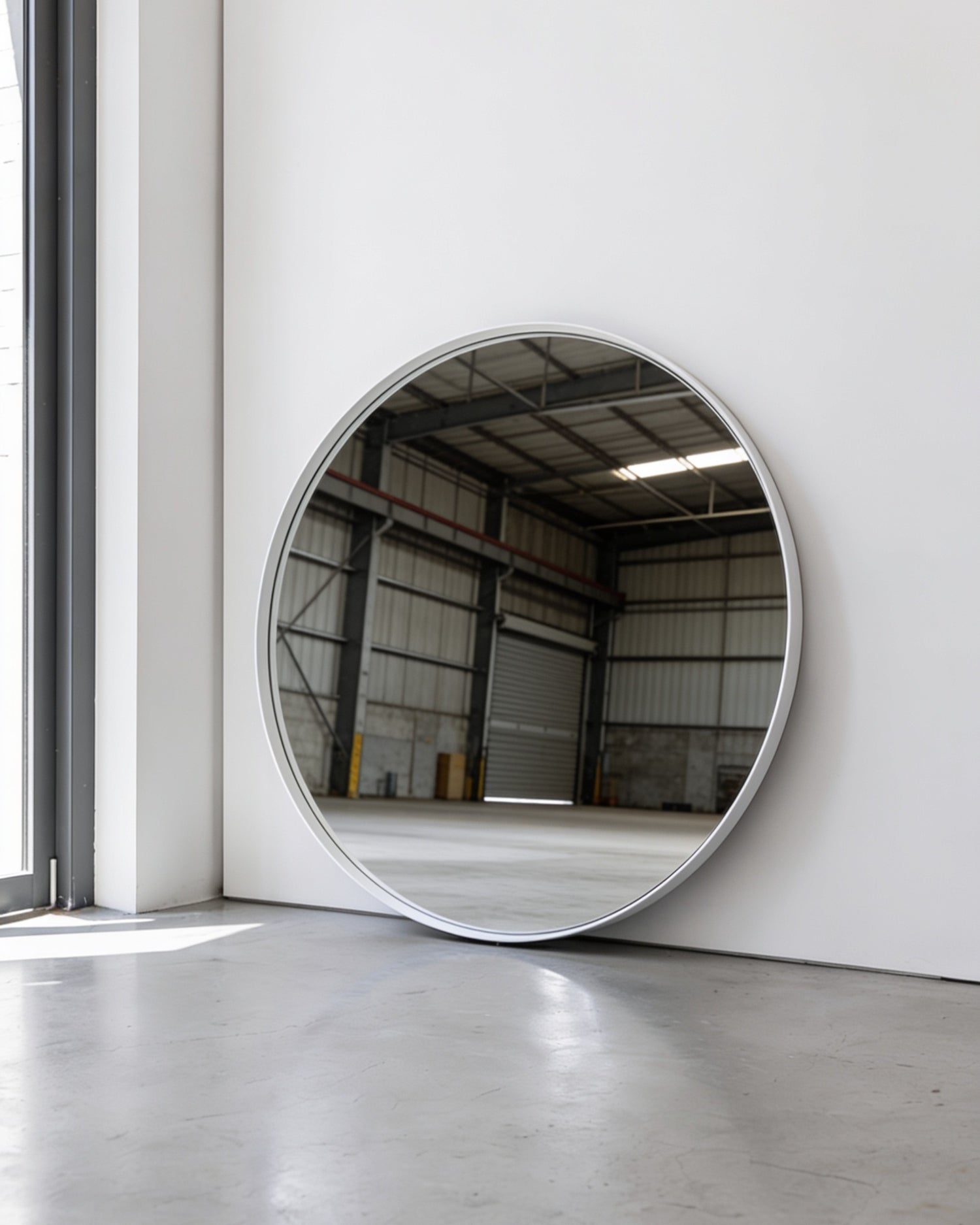 Bobbi Round Mirror in White