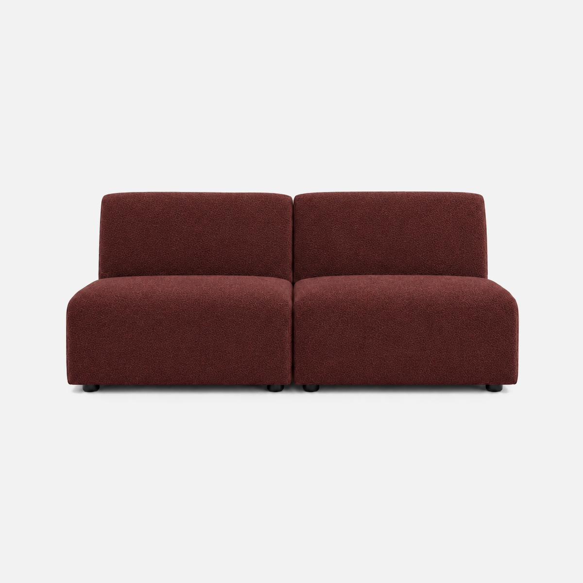 Calvin Sofa armless 2-seat module in brick