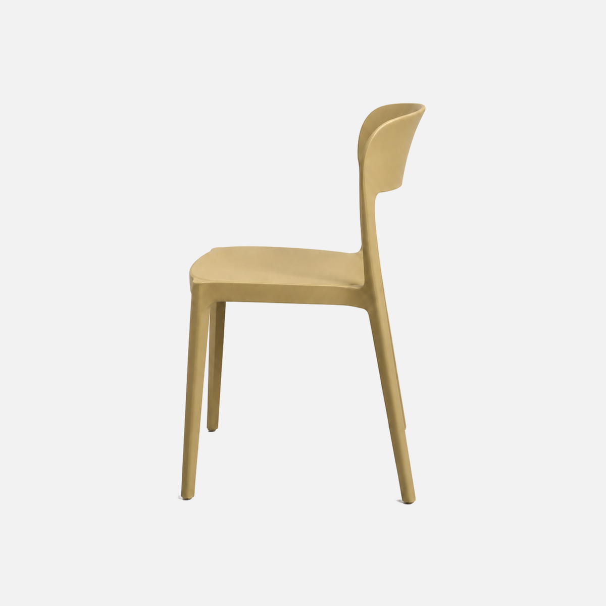 Nina Chair in Ginger - stackable UV resistant outdoor dining chair side view | Franka