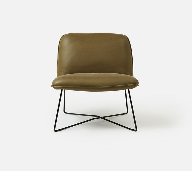 Andy Olive Leather Chair by Franka 