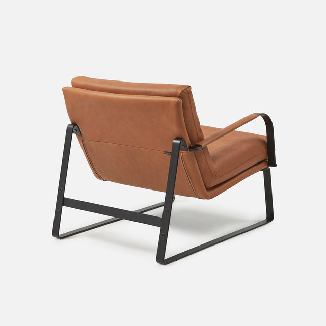 Back View Jethrow Chair In Leather by Franka