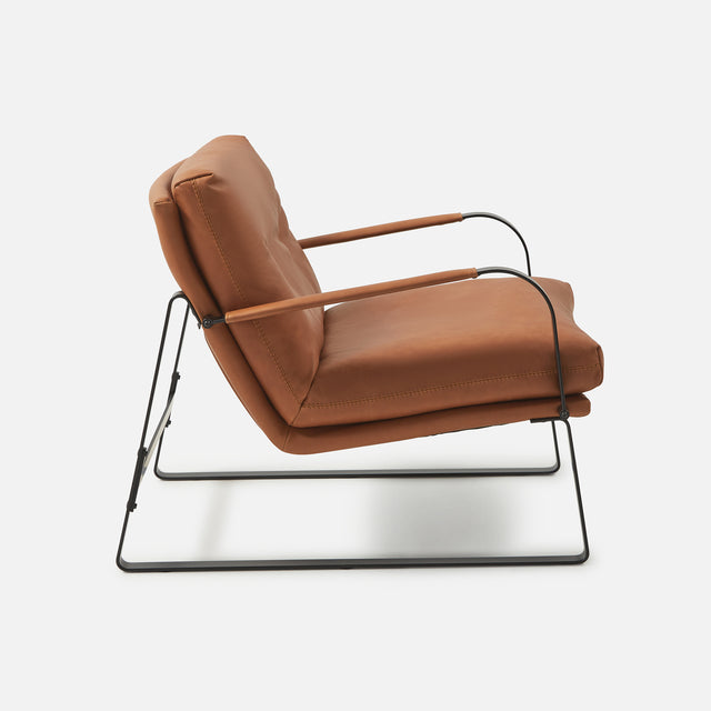 Sideview Jethrow Chair In Leather by Franka